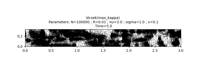 Vicsek(max_kappa)  Parameters: N=100000 ; R=0.01 ; nu=3.0 ; sigma=1.0 ; v=0.1  Time=5.0